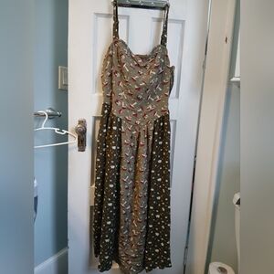 XL Mushroom Dress Womens Cottagecore Boho Hippie Forest Hot Topic